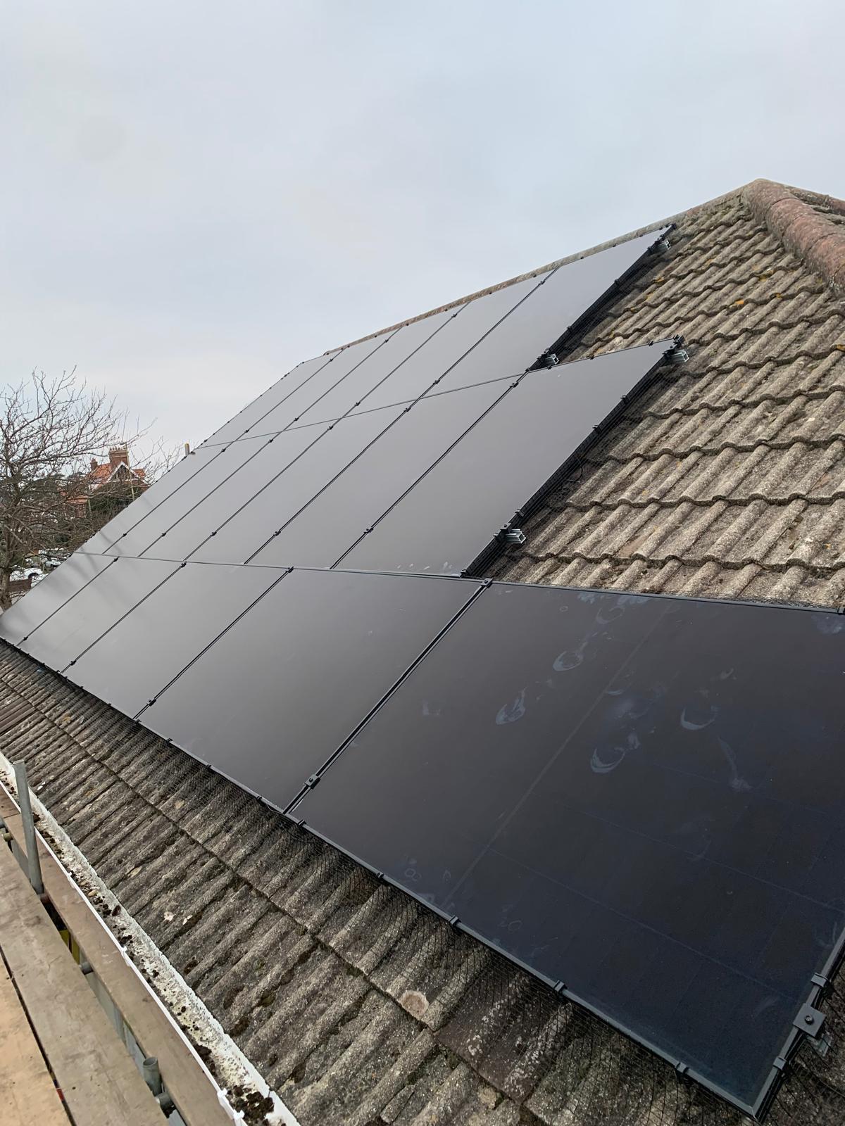 Solar installation in progress
