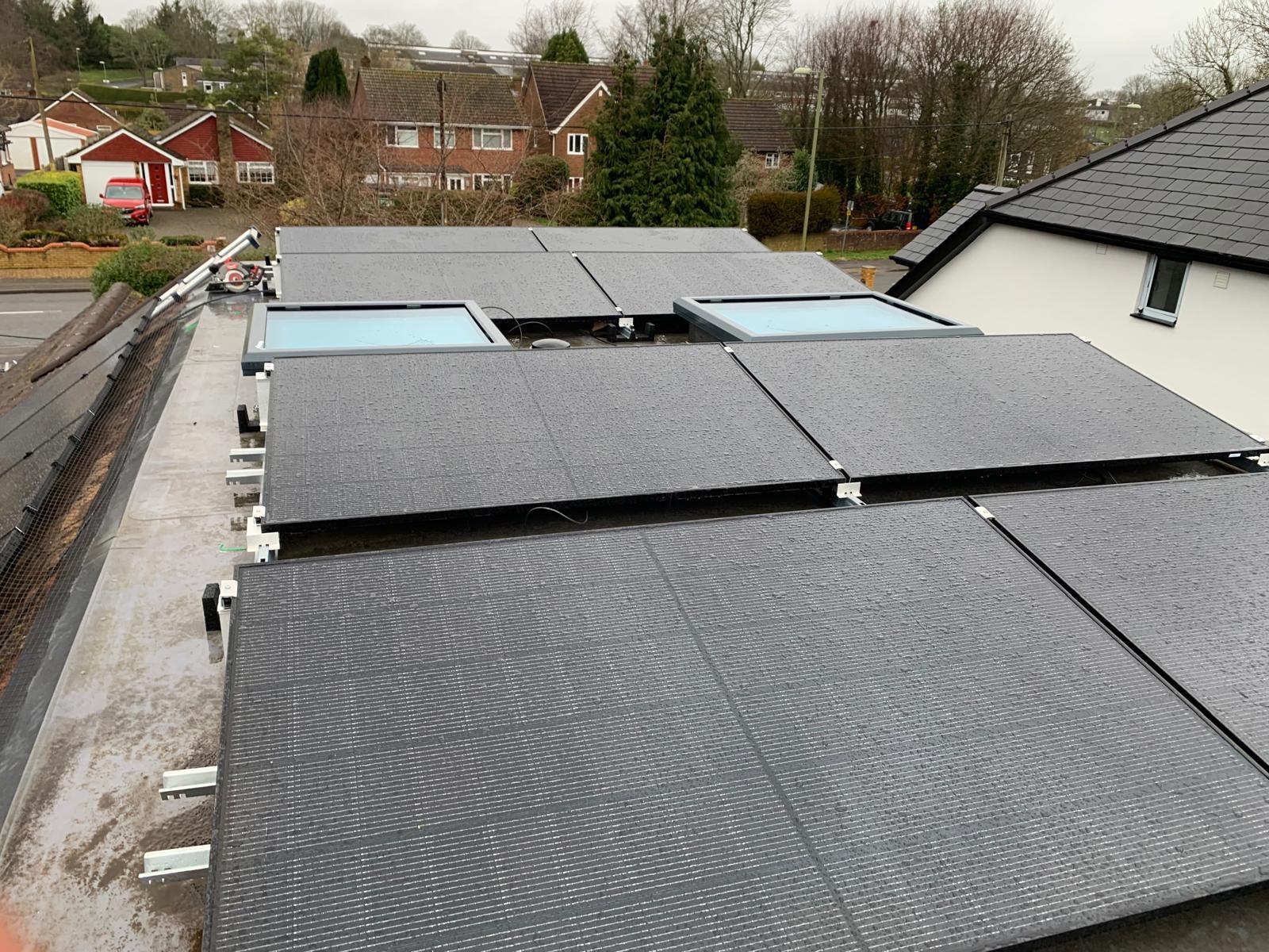 Completed solar installation